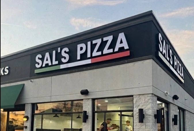 Sal’s Pizza storefront in Little Ferry, New Jersey